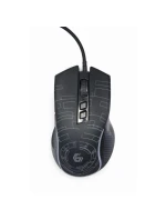 HERNÍ MYŠ GEMBIRD S RGB USB OSVĚTLENÍM, ČERNÁ