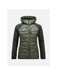 Bunda Peak Performance M Helium Down Hybrid Hood Green