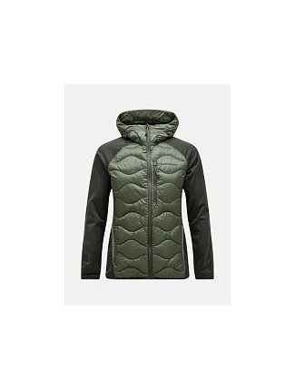Bunda Peak Performance M Helium Down Hybrid Hood Green