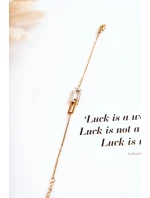 Dámský náramek celebrity ocel s kubickými zirkony zlato