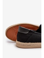 Pánské espadrilky s pletením černé Fenen