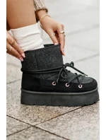 Sněhule S Šňůrkou Na Platformě Černé Mavora Sněhule S Šňůrkou Na Platformě Černé Mavora