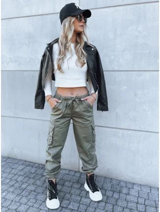 Dámské padákové kalhoty MIRI green FashionStreet UY1682 Dámské padákové kalhoty MIRI green FashionStreet UY1682