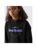 Dívčí nepruhovaná mikina s kapucí 4F Junior 4FJWAW24TSWSF1213-20S