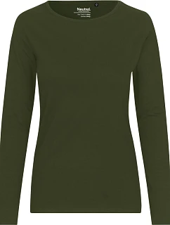 Neutral O 81050 Dámské tričko s dlouhým rukávem 77.8150 military