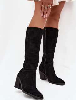 Kozačky na podpatku model 216797 Step in style