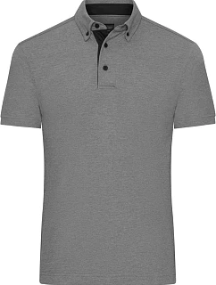 Daiber JN 964 Pánské piqué polo button-down 02.0964 light melange/black