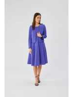 S358 Přiléhavé šaty bez rukávů - fialové S358 Přiléhavé šaty bez rukávů - fialové