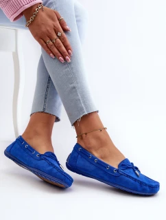 Dámské modré semišové mokasíny Si Passione