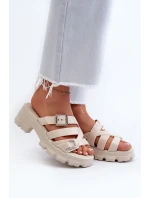 Vonné Dámské Žabky Na Nízkém Podpatku ZAXY NN285042 Bežové Vonné Dámské Žabky Na Nízkém Podpatku ZAXY NN285042 Bežové