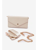 Kabelka Clutch Peněženka 2v1 s odnímatelným páskem Světle béžová Pauline