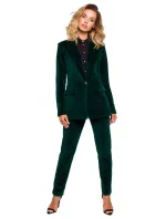 M643 Sametové sako s jedním knoflíkem - zelené M643 Sametové sako s jedním knoflíkem - zelené