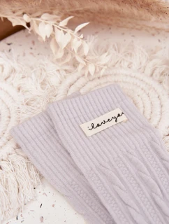 Teplé dámské ponožky s vlnou – světle šedé