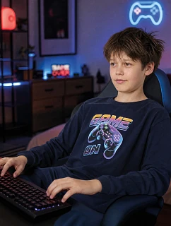 Pyžamo Cornette Young Boy 267/192 Gamepad, délka rukávů 134–164