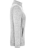 Daiber JN 897 Dámská pracovní pletená fleece bunda - Solid 02.0897 white melange/carbon