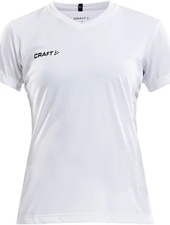 Craft Teamwear Squad Go Jersey Solid W Dámské sportovní tričko s výstřihem do V 82.5566 white
