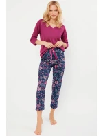 Italská lidová móda r.3/4 sp.7/8 barva:blackberry/print Italská lidová móda r.3/4 sp.7/8 barva:blackberry/print