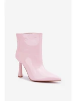 Lakované Boty Na Špičce Růžové Seliri
