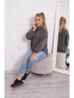 Mikina s kapucí v grafitové barvě Mikina s kapucí v grafitové barvě