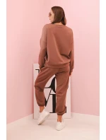 Komplet mikina + kalhoty máslově hnědá