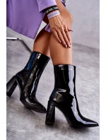 Dámské lakované kozačky Černé Margit Dámské lakované kozačky Černé Margit