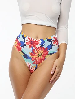 Dámské kalhotky Flower Folk Simple Brasil Maxi barevné květy - Julimex