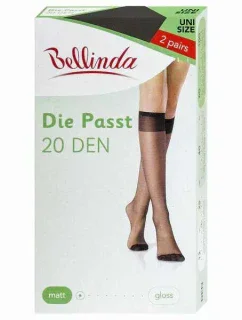 Dámské matné silonkové podkolenky DIE PASST KNEE-HIGHS 20 DEN - BELLINDA - černá