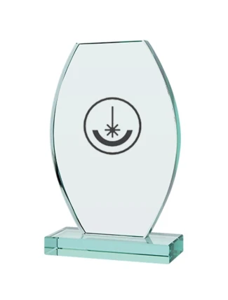 Gravírovaná skleněná trofej s pouzdrem