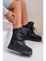 Sněhule na platformě se zipem Big Star OO274884 Černé