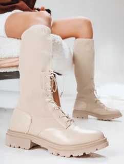 Dámské ponožkové boty béžové FashionStreet ZY1286