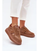 Dámské Kožené Sneakersy Na Platformě Daniel Lopez Just Dare SS2D4005 Hnědé