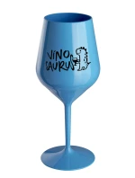 VÍNOSAURUS - modrá nerozbitná sklenice na víno 470 ml VÍNOSAURUS - modrá nerozbitná sklenice na víno 470 ml