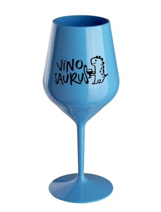 VÍNOSAURUS - modrá nerozbitná sklenice na víno 470 ml VÍNOSAURUS - modrá nerozbitná sklenice na víno 470 ml