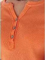 Dámská bavlněná pruhovaná blůza KISS LOOK, oranžová, FashionStreet RY2840 Dámská bavlněná pruhovaná blůza KISS LOOK, oranžová, FashionStreet RY2840
