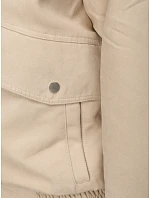 Dámská semišová bunda bomber béžová FashionStreet TY5657