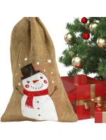 JUTOVÝ DÁRKOVÝ PYTEL 70X50CM SNĚHULÁK