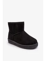 Dámské sněhule podšité kožešinou Black Big Star