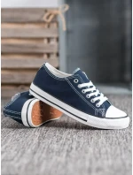 Trendy dámské modré  tenisky bez podpatku