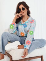 Dámské oversize tričko PLANTINA modré FashionStreet DY0400