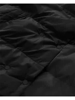 Černá krátká zimní bunda s vysokým stojáčkem (5m729-392)