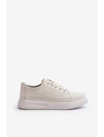 Dámské kožené sportovní tenisky Bílé Failla