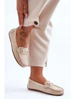 Dámské módní semišové mokasíny Bežové Rabell