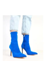 Dámské kotníkové boty na jehlovém podpatku AX-121 Královská modř - COMER