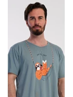 Pánská noční košile s krátkým rukávem Pohodář Pánská noční košile s krátkým rukávem Pohodář