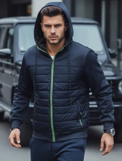 FashionStreet pánská tmavě modrá prošívaná přechodná bunda TX4392