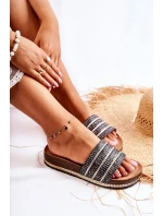 Dámské klasické pantofle s řetízkem Černá Maddy