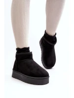 Dámské sněhule na platformě s kožešinovou podšívkou, černá Xamella Dámské sněhule na platformě s kožešinovou podšívkou, černá Xamella