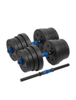 Nastavitelné bitumenové činky s konektorem 2x15 kg REBEL ACTIVE