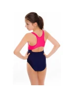 Dětské plavky Aqua-speed EMILY tmavě modré a růžové