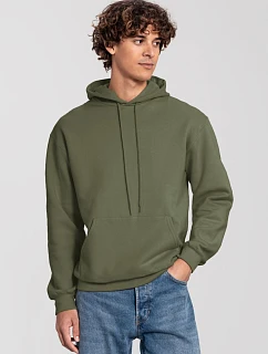 Fruit of the Loom Iconic Premium Hooded Sweat Mikina s kapucí z těžké bavlny 16.2284 classic olive